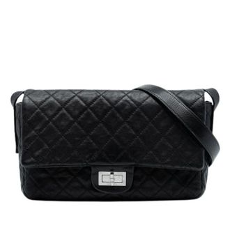 Chanel Pre-owned Leren Schoudertas - Dames - Pre-owned - Zwart - Maat: ONE Size Leer