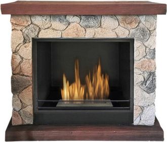 OEM Camino De Bioetanol Sasso - 1,5 Litros - Efecto Piedra Con Inserto De Acero