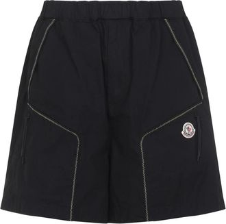 Moncler Cotton Bermuda - Heren - Korte Broeken - Zwart - S - Katoen - Korte Broeken