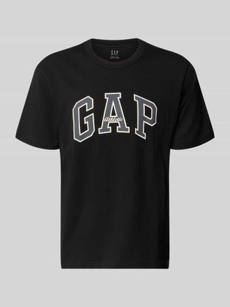 GAP T-Shirt mit Logo und Rundhalsausschnitt in Black, Gr&ouml;&szlig;e XXL