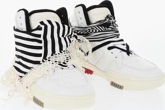 Saint Laurent Leather High-Top Sneakers BANDANA Saint Laurent