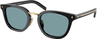 Prada PR C01SD Asian Fit Polarized 16K04D Mens Sunglasses Black Size 49