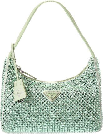 Prada Re-Edition 2000 Crystals Satin Mini Bag
