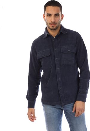Belstaff Mens Corduroy Fallgate Shirt in Navy Cotton - Size X-Small