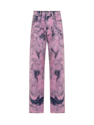 Darkpark Pink Straight High Rise Jeans