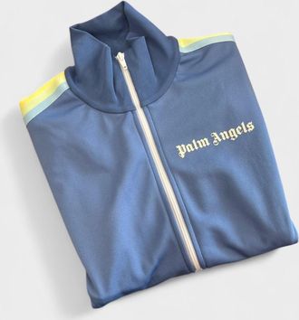 Palm Angels Mens Track Jacket Blue Rainbow - Size Small