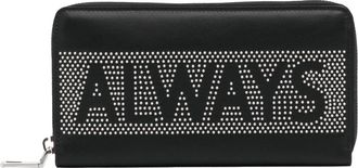 Valentino Pre-owned Womens Always Studded Wallet - Black Leather - One Size