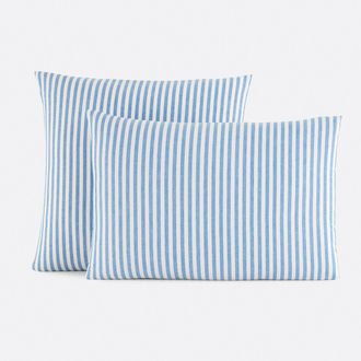 La Redoute Interieurs Katoenen kussensloop, blauw, Soizic