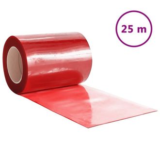 Berkfield Home Door Curtain Red 300 mmx2.6 mm 25 m PVC