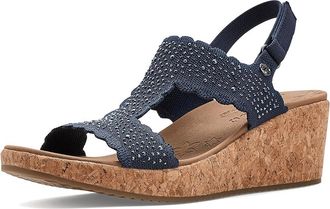 Skechers Arch Fit Beverlee 2.0 - My Fav Womens Wedge Shoes Navy : 6.5 B - Medium, Faux Leather