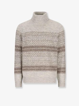 Brunello Cucinelli Maglia Nordic Jacquard in misto alpaca, cashmere e lana - BRUNELLO CUCINELLI - gender_Man