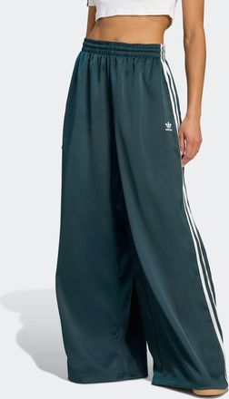 adidas Sporthose ADIDAS ORIGINALS ADICOLOR SATIN WIDE LEG, Damen, Gr. 34, N-Gr, aurora ivy, wei&szlig;, Obermaterial: 97% Polyester, 3% Elasthan, Hosen Sporthose