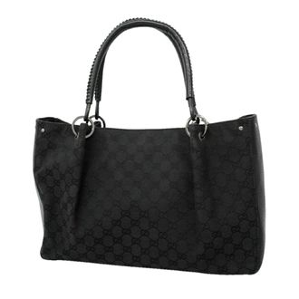 Gucci Black Canvas Tote Bag (Pre-Owned)