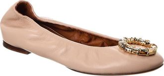 Lanvin Avec Melodie Leather Ballerina Flat