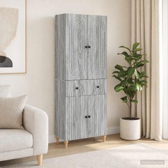 vidaXL Vidaxl Set Di Armadi 2 Pz Sonoma Grigio Legno Ingegnerizzato