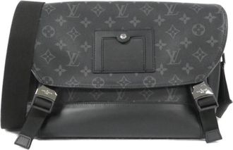 Louis Vuitton Black Coated Canvas Shoulder Bag (Pre-Owned)