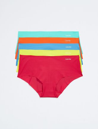 Calvin Klein Womens Invisibles 5-Pack Hipster - Multi - XS