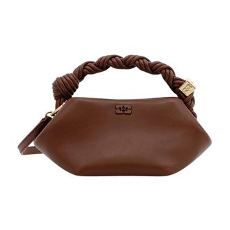 Ganni Mini Bou Bag - Dames - Tassen - Bruin - Maat: ONE Size Leer