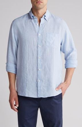 Brooks Brothers Regular Fit Linen Dress Shirt in Hydrangea at Nordstrom Rack, Size X-Large