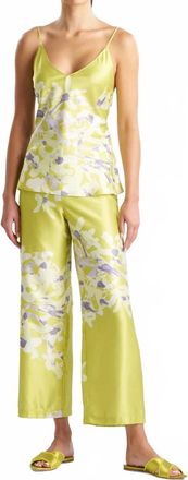 Natori Sumi-E Cami Pj Set In Chartreuse