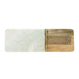 Foreside Home And Garden Elise Light Green Onyx Long Marble Serving Board in White at Nordstrom