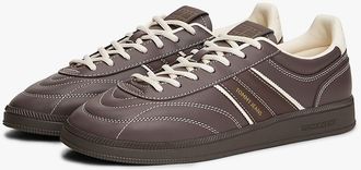 Tommy Hilfiger Mens Tommy Jeans Leather Skater Sneaker - Black Walnut - US 10 / EU 43