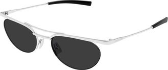 Saint Laurent Round-frame Sunglasses - Silver - One Size