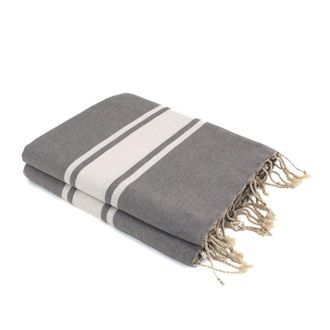 Febronie Fouta xxl algod&oacute;n 200x200 gris medio