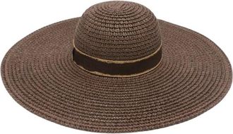 Borsalino Hats, unisex, Brown, Size: S Wide-brim Woven Sun Hat