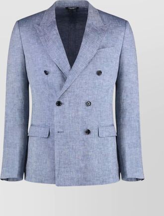 Dolce & Gabbana linen double-breasted blazer