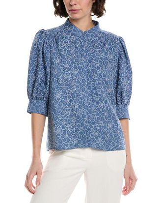 CeCe by Cynthia Steffe Cece Daisy Chambray Top