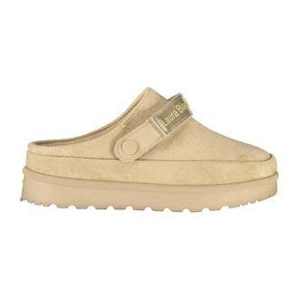 Laura Biagiotti Clogs, female, Beige, Size: 9 US Winter Clog Footwear