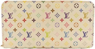 Louis Vuitton White Coated Canvas Long Wallet (Bi-Fold) (Pre-Owned)