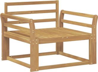 vidaXL Sof&aacute; Intermedio De Exterior Madera De Acacia S&oacute;lida Blanco Vidaxl