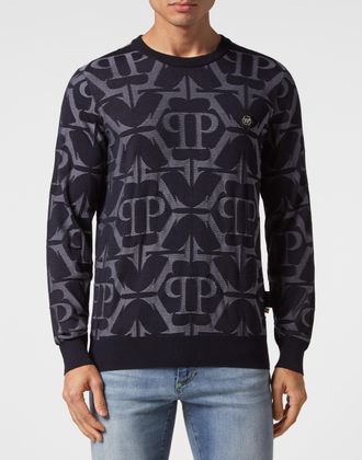 Philipp Plein Pullover Ronde Hals Chrome