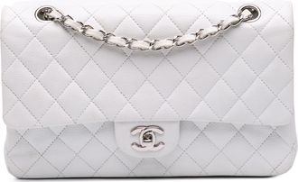 Chanel Pre-owned Womens Classic Flap Shoulder Bag - White Leather - One Size