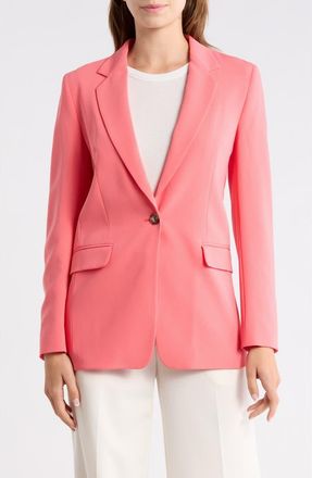 BOSS Jocaluah One-Button Blazer in Dark Pink at Nordstrom Rack, Size 10