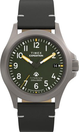Timex Expedition North Field Post Mens Black Watch TW2W78100 Leather - One Size