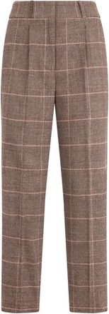 PESERICO Broeken, Dames, Bruin, L, Wol, Geruite Broek