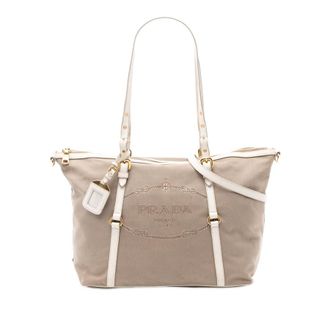 Prada Pre-owned Prada Canvas Canapa Logo Satchel Ladies O6A6GMPV7MO22326
