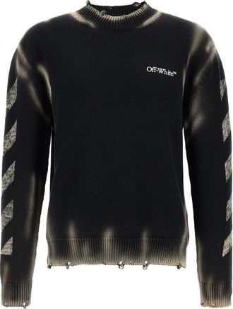 Off-white Diag Corroison Knit Crew-Neck Sweater
