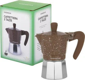 KASANOVA Caffettiera 2 tazze marrone 0 grassi