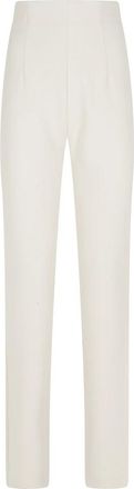 Alberta Ferretti Rechte Broek - Dames - Straight fit broeken - Wit - M - Leer - Broeken