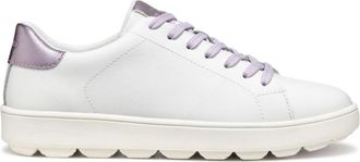 Geox Spherica Ecub Sneakers - Dames - Sneakers - Wit - 37 EU - Leer - Schoenen