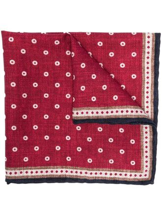 Brunello Cucinelli Fazzoletto da taschino reversibile - Rosso