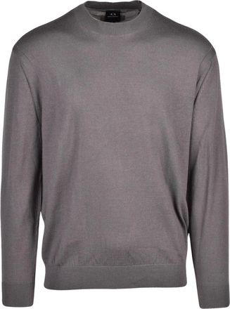 A|X Armani Exchange Truien & Vesten, Heren, Grijs, S, Wol, Trui met ronde hals