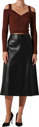 Astr Pacey Knit Sweater In Mulberry