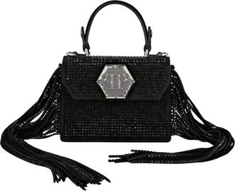 Philipp Plein Superheroine Small Handle Bag - Dames - Handtassen - Zwart - ONE Size - Leer - Tassen