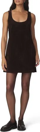 Joe's The Scoop Neck Faux Suede Minidress in Dark Chocolate at Nordstrom, Size X-Small