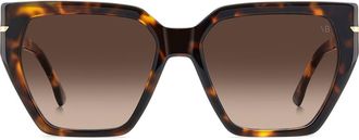 Victoria Beckham 57mm Gradient Square Sunglasses in Brown Havana/Brown Sf at Nordstrom